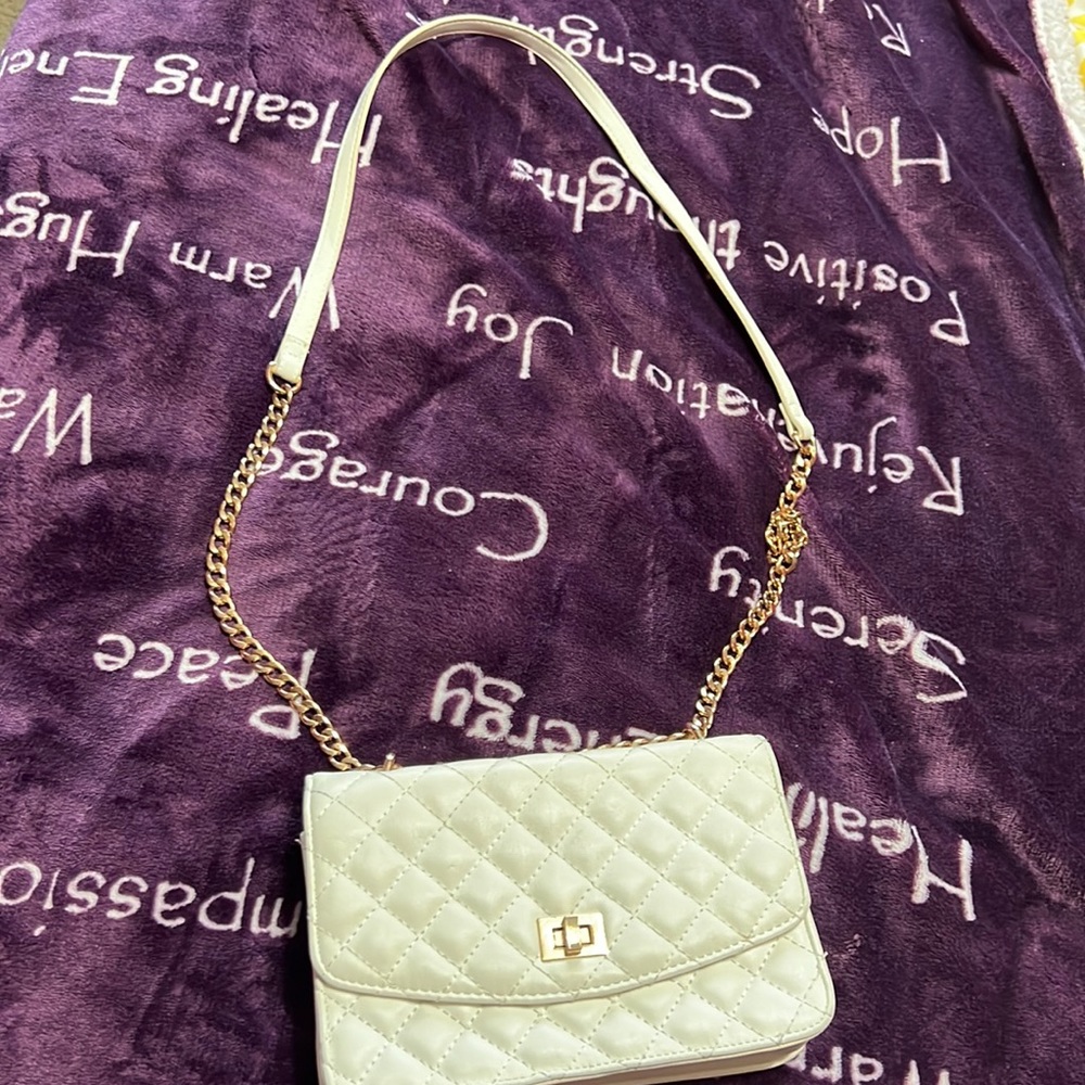 Small white cross over bag